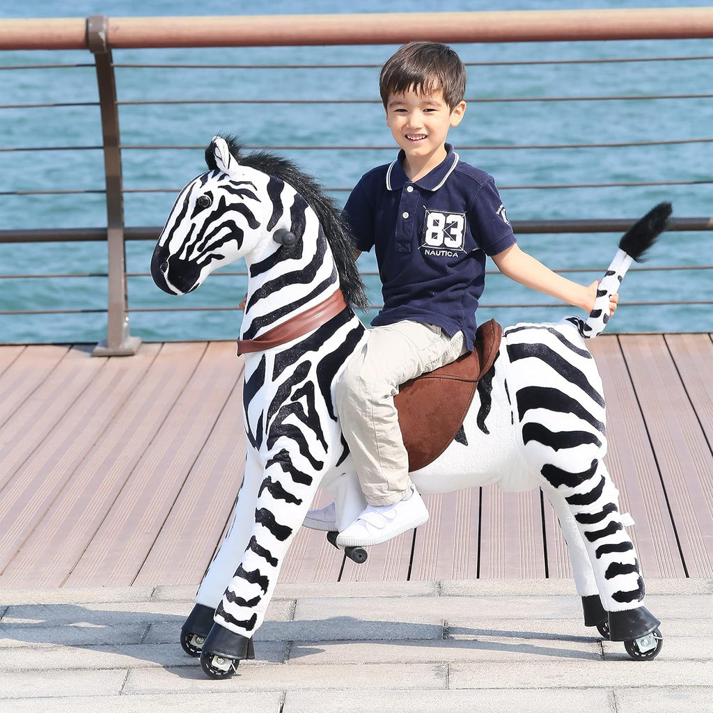 Kids Ride on Zebra Plush Animal Riding Toy I955589