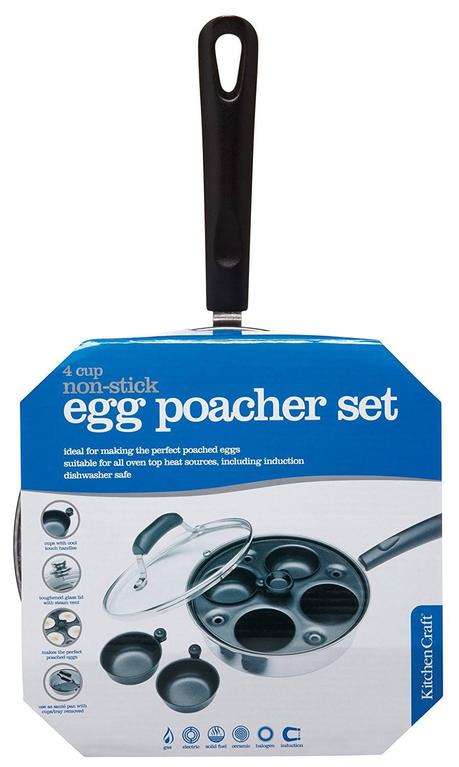 4 Egg Poacher Pan, Carbon Steel, 21 cm T47739
