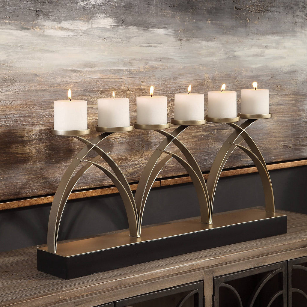 Antiqued Silver Candelabra B3070