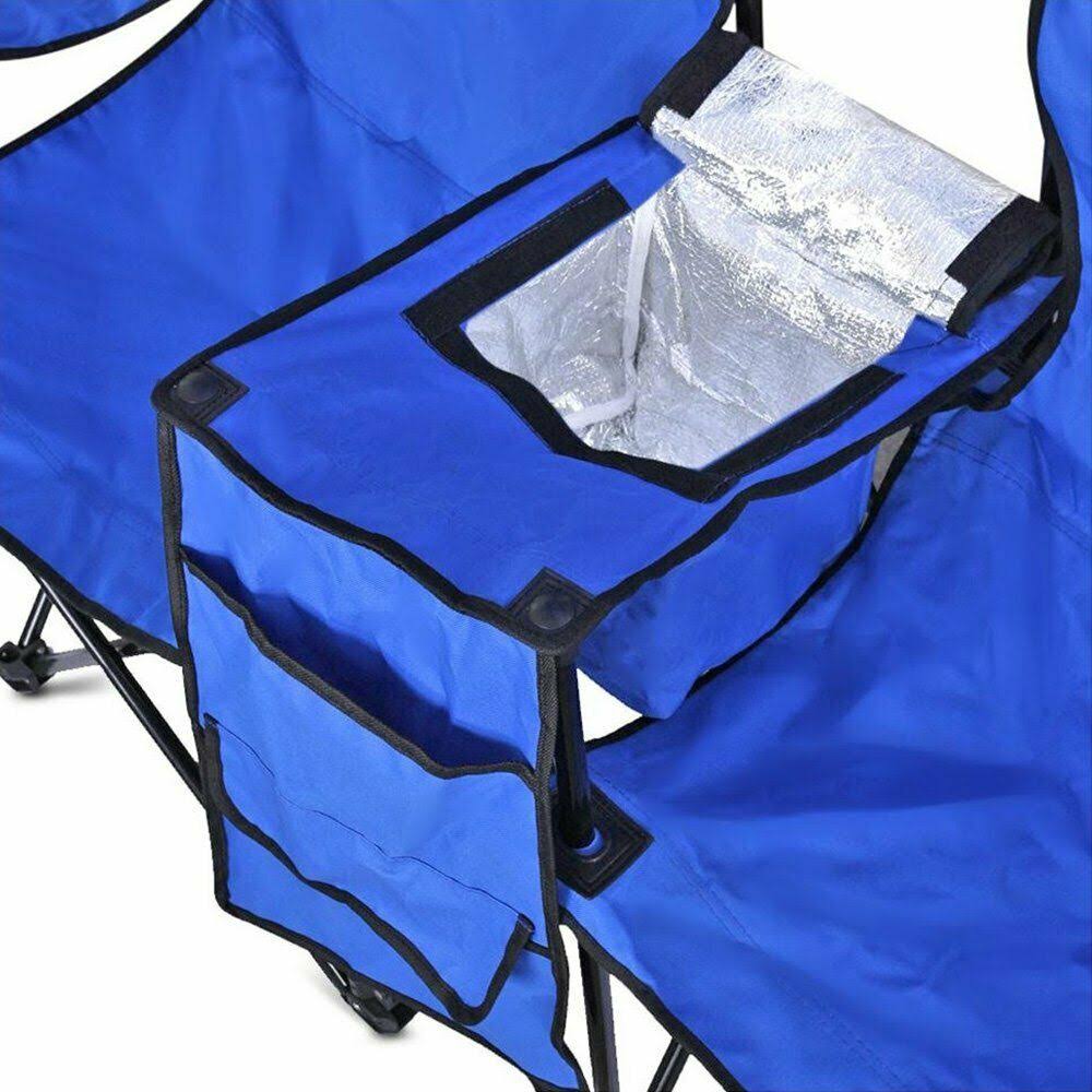 Blue Portable Double Folding Chair with Carry Case K573723