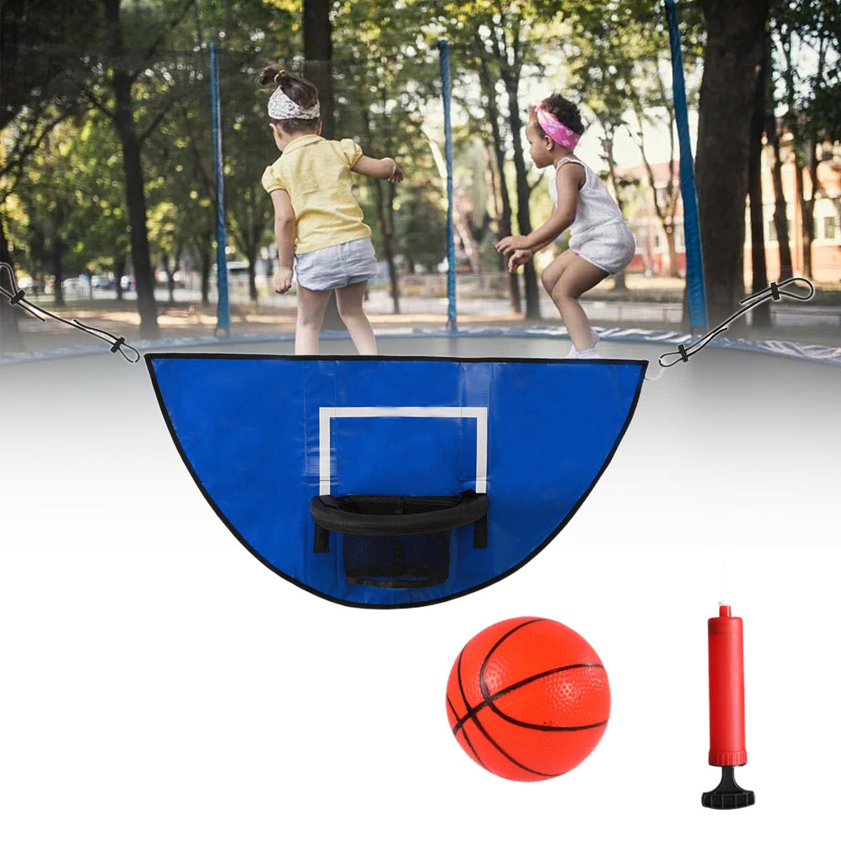 Mini Basketball Hoop with Pump and Mini Basketball for Trampoline Z589219