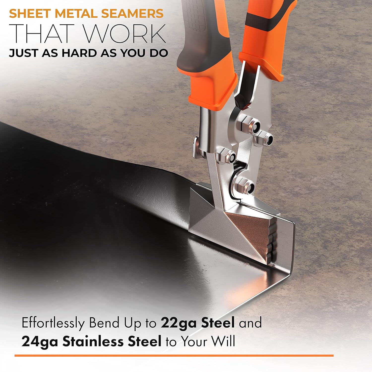 3 Inch Sheet Metal Hand Seamer with 1/4 Depth Markings I215363