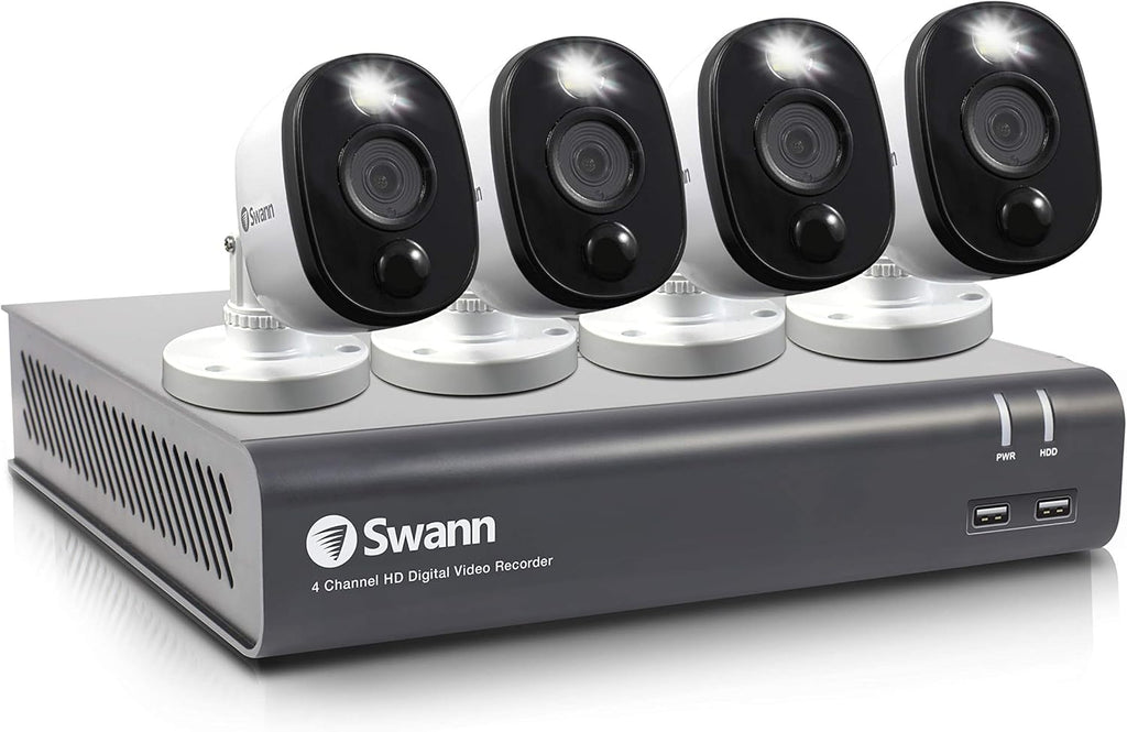 4 Channel 4 Camera Wired Surveillance 1080p HD DVR 1TB HDD Security System W941821