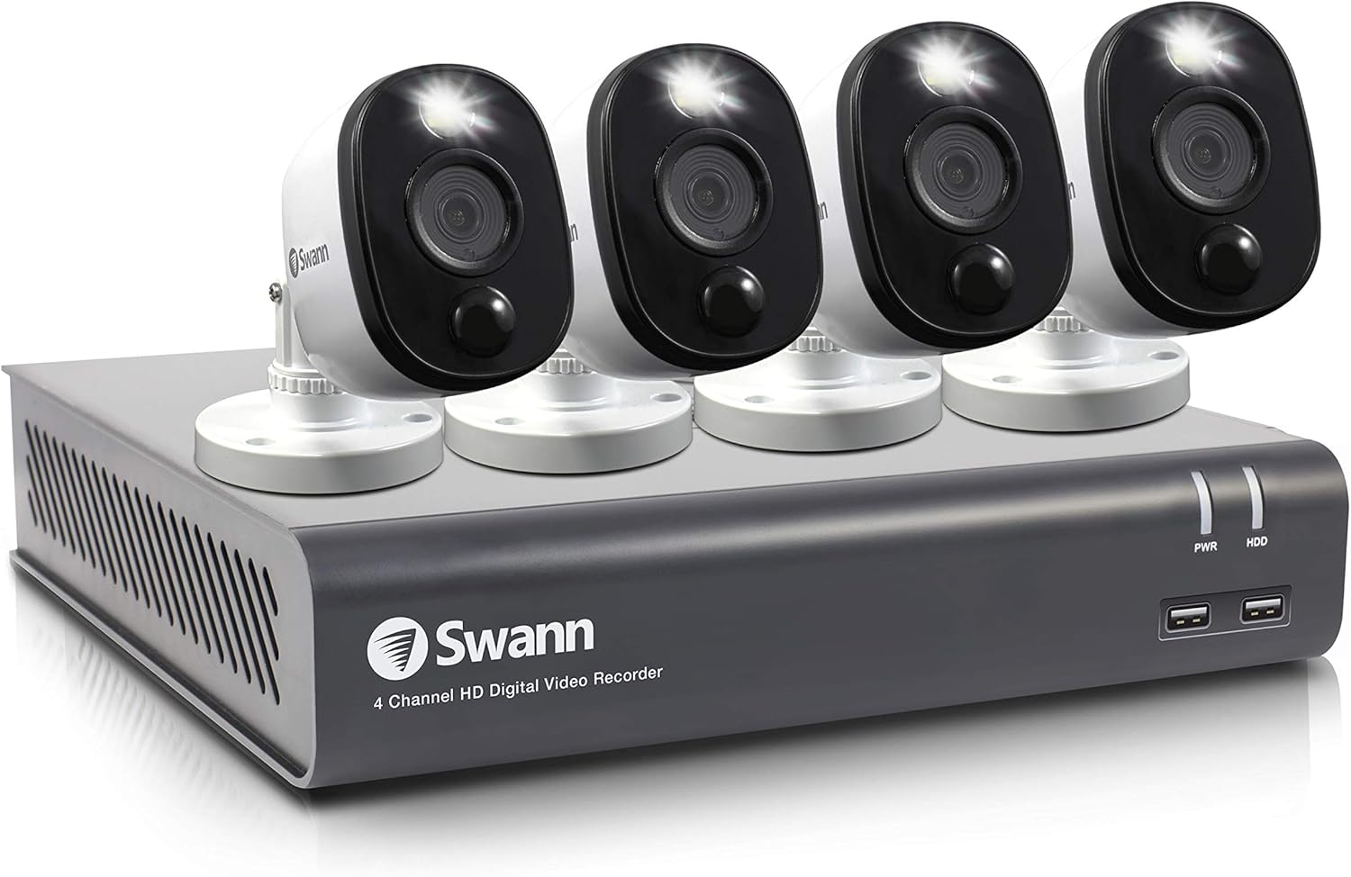 4 Channel 4 Camera Wired Surveillance 1080p HD DVR 1TB HDD Security System W941821