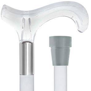Clear Lucite Handle Walking Cane S725