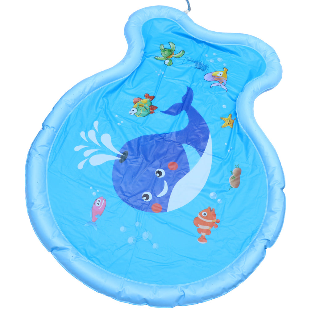 Inflatable Water Spray Pad Mat Sprinkler Fish Shape Outdoor V86950