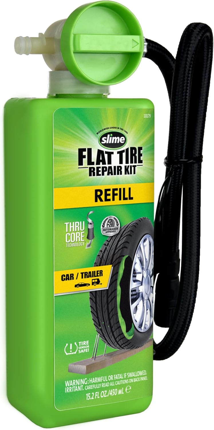 Flat Tire Puncture Emergency Kit with Sealant and Tire Inflator Pump L372808