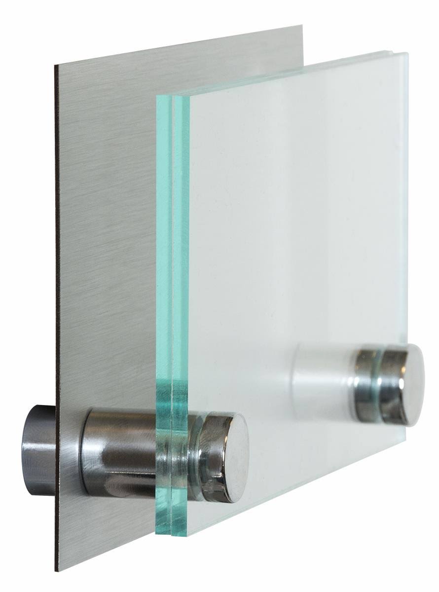 Office Door Sign with Brushed Formica Backing and Mounting Hardware H157