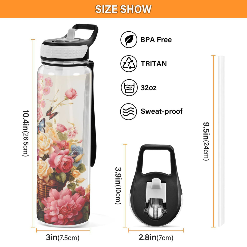 32oz Tritan Water Bottle with Straw T684