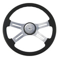 Black 4-Spoke Poly Steering Wheel 18inch Diameter D317250