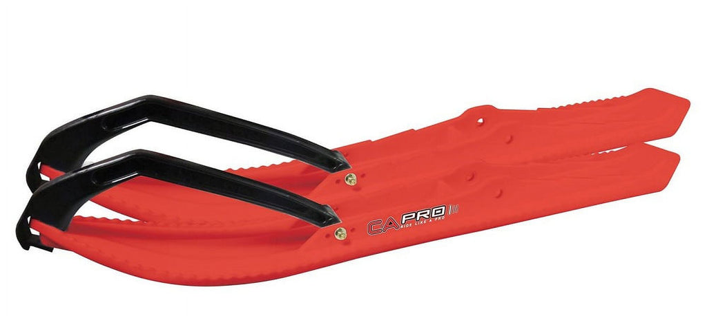 Red BX Snowmobile Skis with 9" Shaper Bars Complete Kit O7727