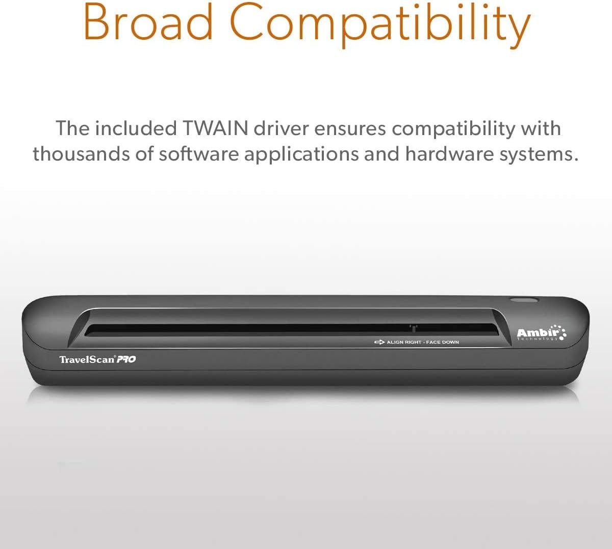 Simplex Document Scanner with Receipt Software for Windows PC F212300