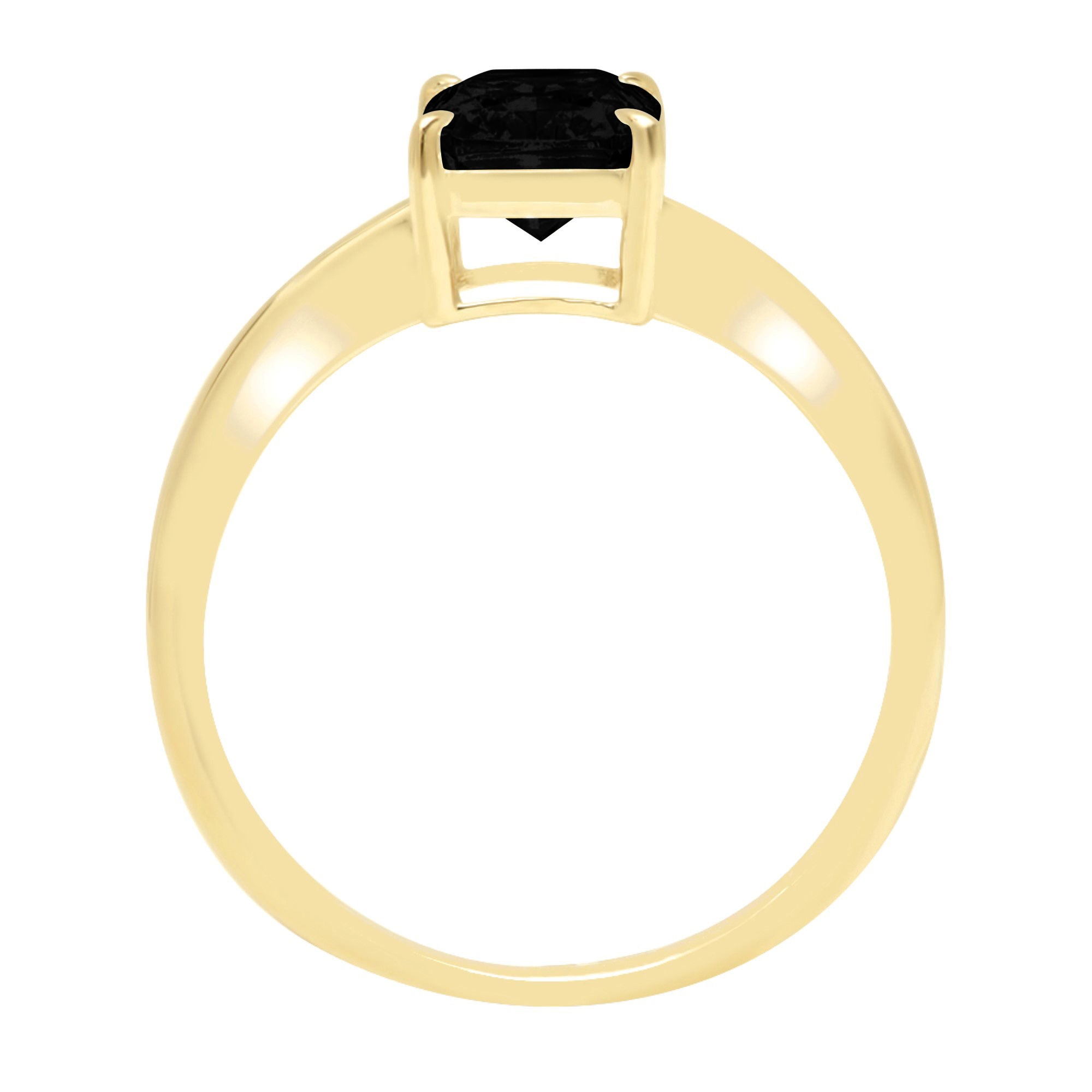 18K Yellow Gold Solitaire Ring SZ 6.75 T37139