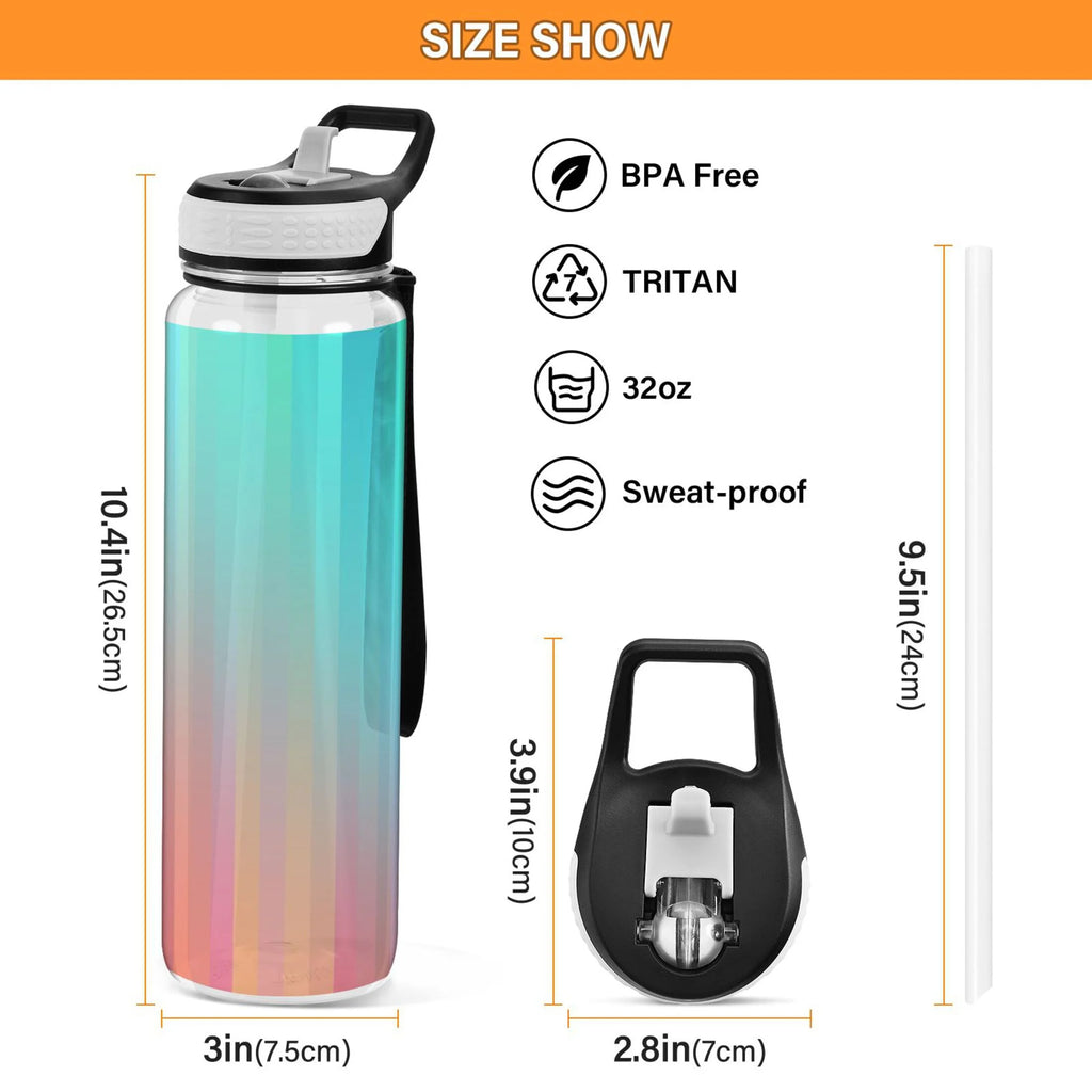 32oz Tritan Sports Water Bottle with Straw E350