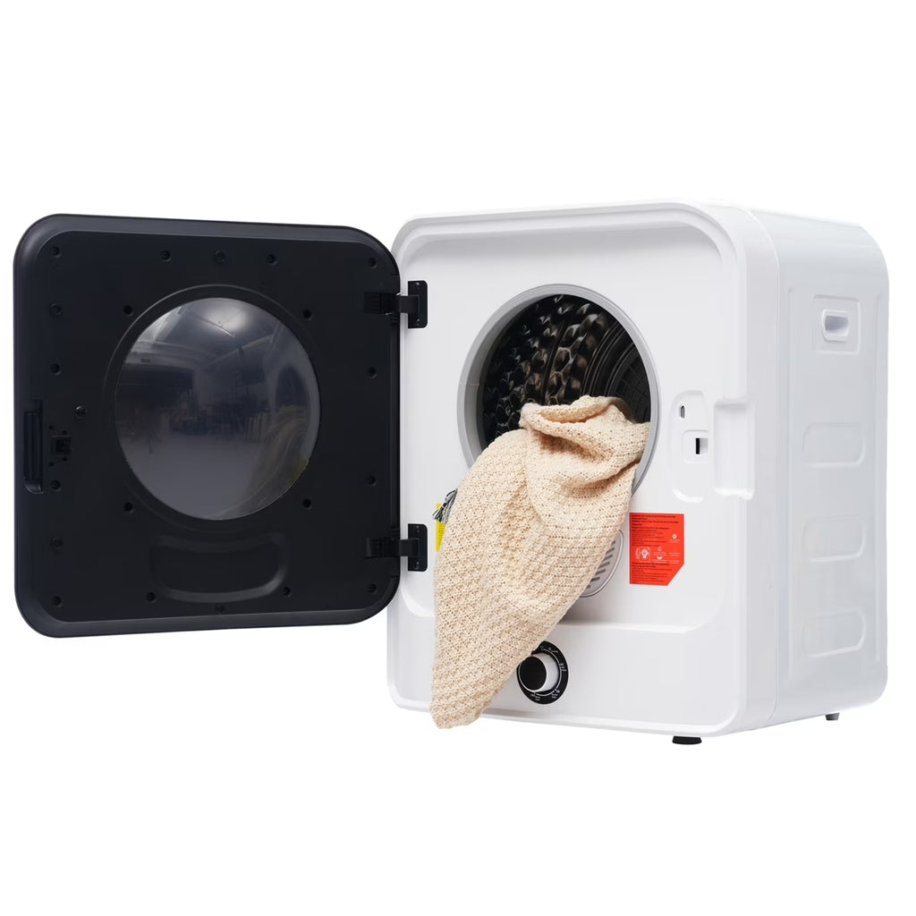 1.95cu.ft Clothes Dryer, 830W, Stainless Steel Tumbler, 5 Programs, Black Door P9387