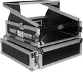 2 Space 10U Slant DJ Mixer Combo Rack with Sliding Laptop Shelf M39042