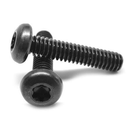 M5 x 0.80 x 12 Coarse Thread Machine Screw 6 Lobe Pan Head Low Carbon Steel Black Oxide Pk 1500 P336
