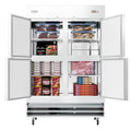 54 in. Commercial Stainless Steel Solid Half Door Reach-In Freezer, 47 cu. ft. R45758