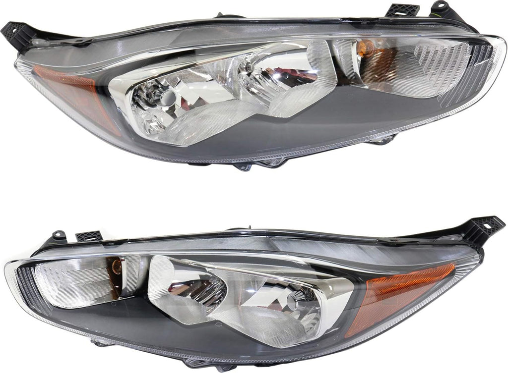 Headlight Set of 2 Clear Lens Halogen Composite with bulbs J2569