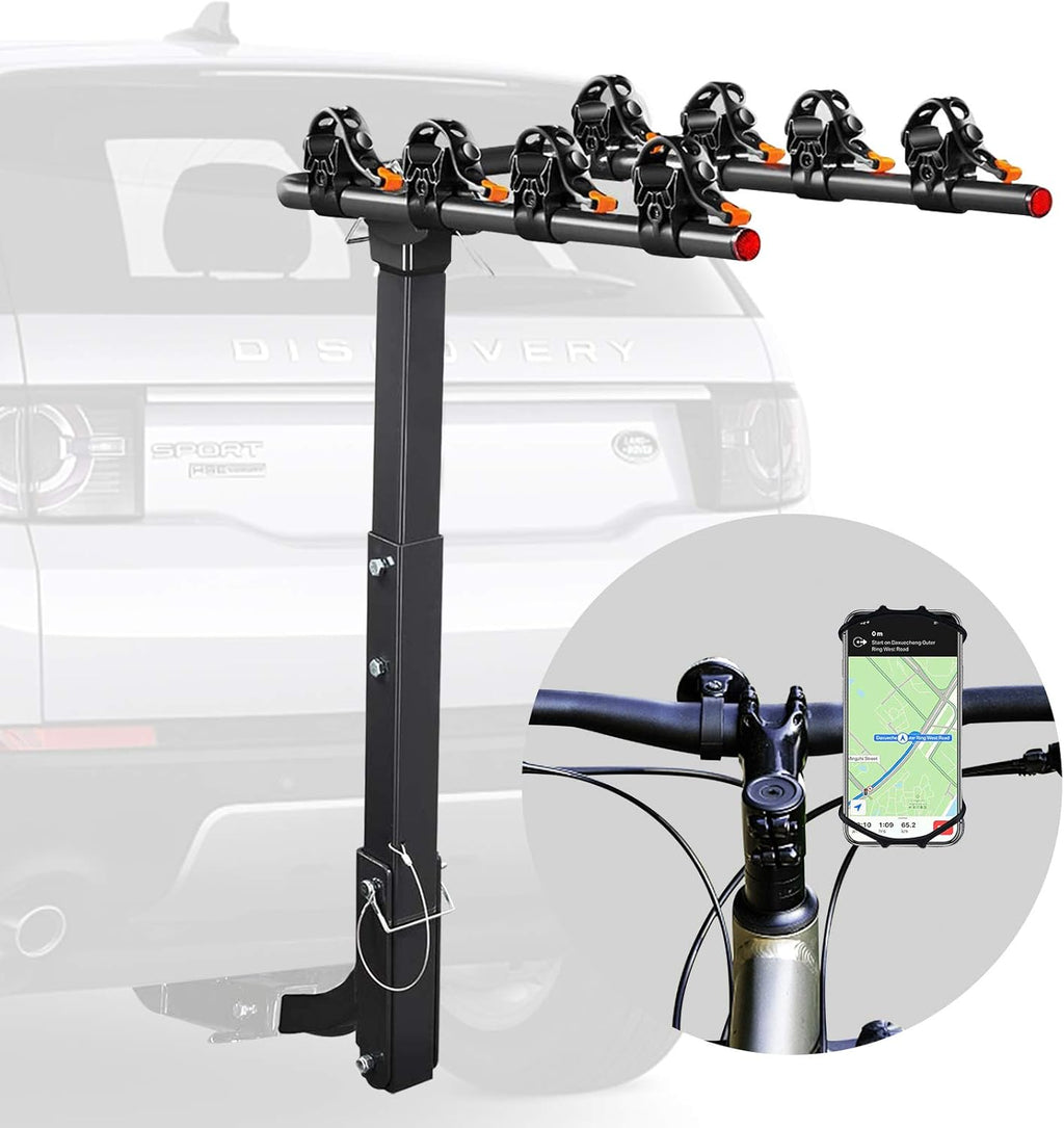 Double Foldable Bike Hitch Rack for 2'' Hitch Receiver (4 Bike) C759