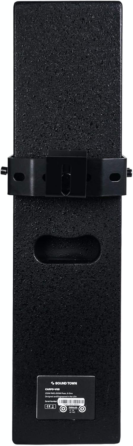 Pair of Passive Wall-Mount Column Mini Line Array Speakers with 4 x 5” Woofers, Black K1100