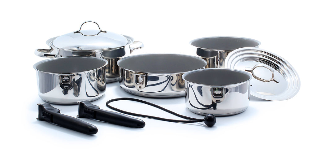 10 Piece Ceramic Nesting Cookware Set K786