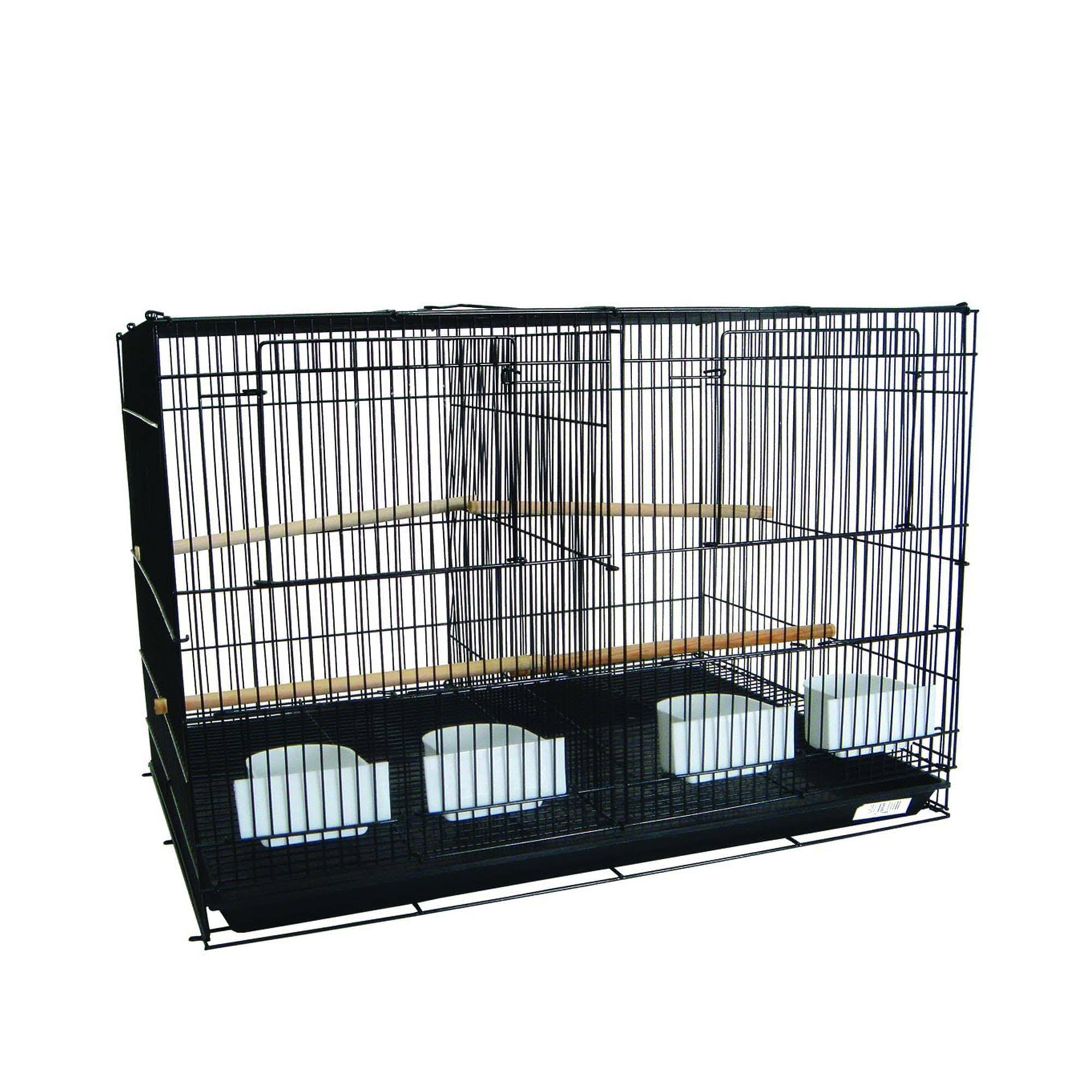 Black Breeding Bird Cage with Divider F42886