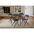 5-Piece Card Table Set Black Y79529