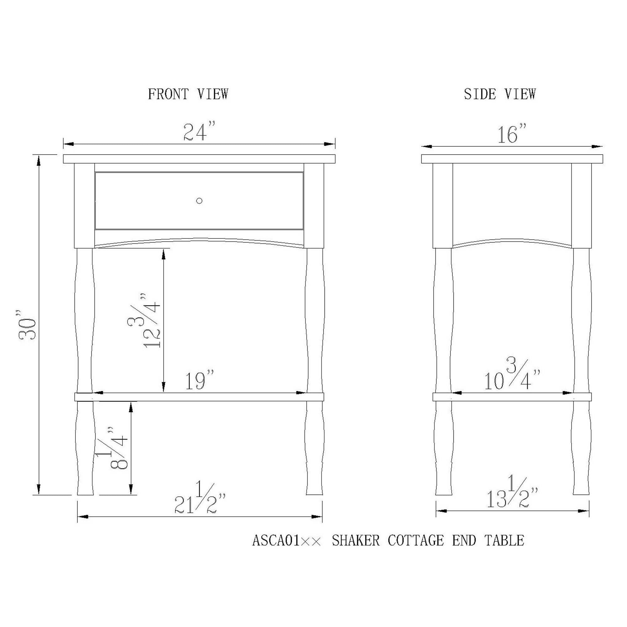 Shaker Cottage End Table L934