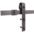 Red Walnut Stained Solid Pine Wood Interior Double Sliding Barn Door with Hardware Kit D13793