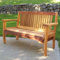 Brown Wood Garden Bench V30915