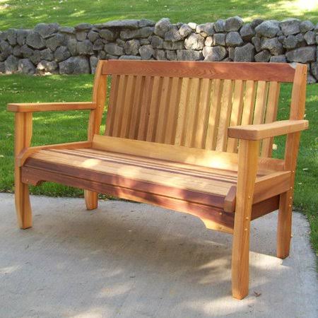Brown Wood Garden Bench V30915