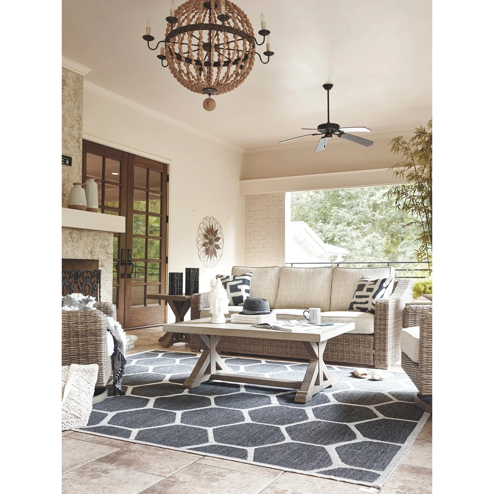 Beige Patio Sofa H465736