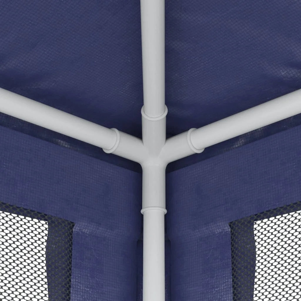 Blue 29.5'x13.1' HDPE Party Tent with 8 Mesh Sidewalls C327