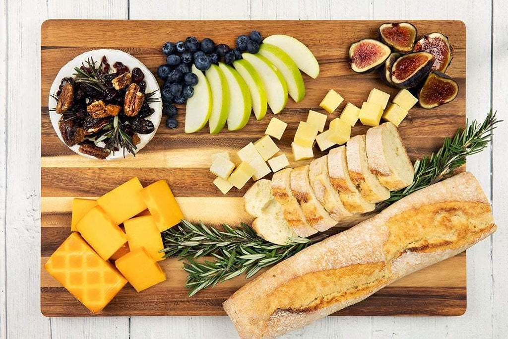 Large Wood Cutting Board, 17x12 Inch Reversible Hardwood B169790