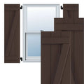 Raisin Brown PVC Board and Batten Shutters (Per Pair) Y3756