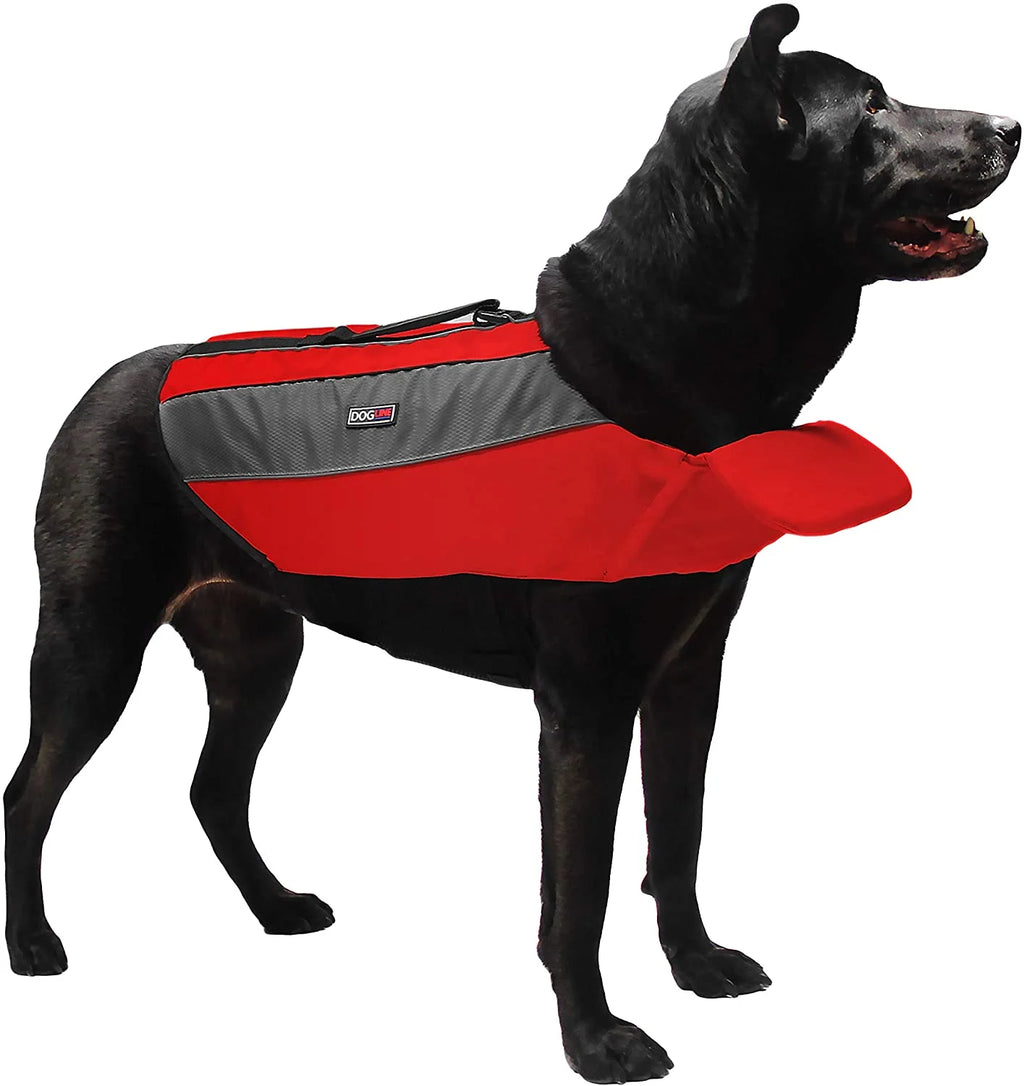 Red Dog Life Jacket with Reflective Strips and Top Carry Handle G37523