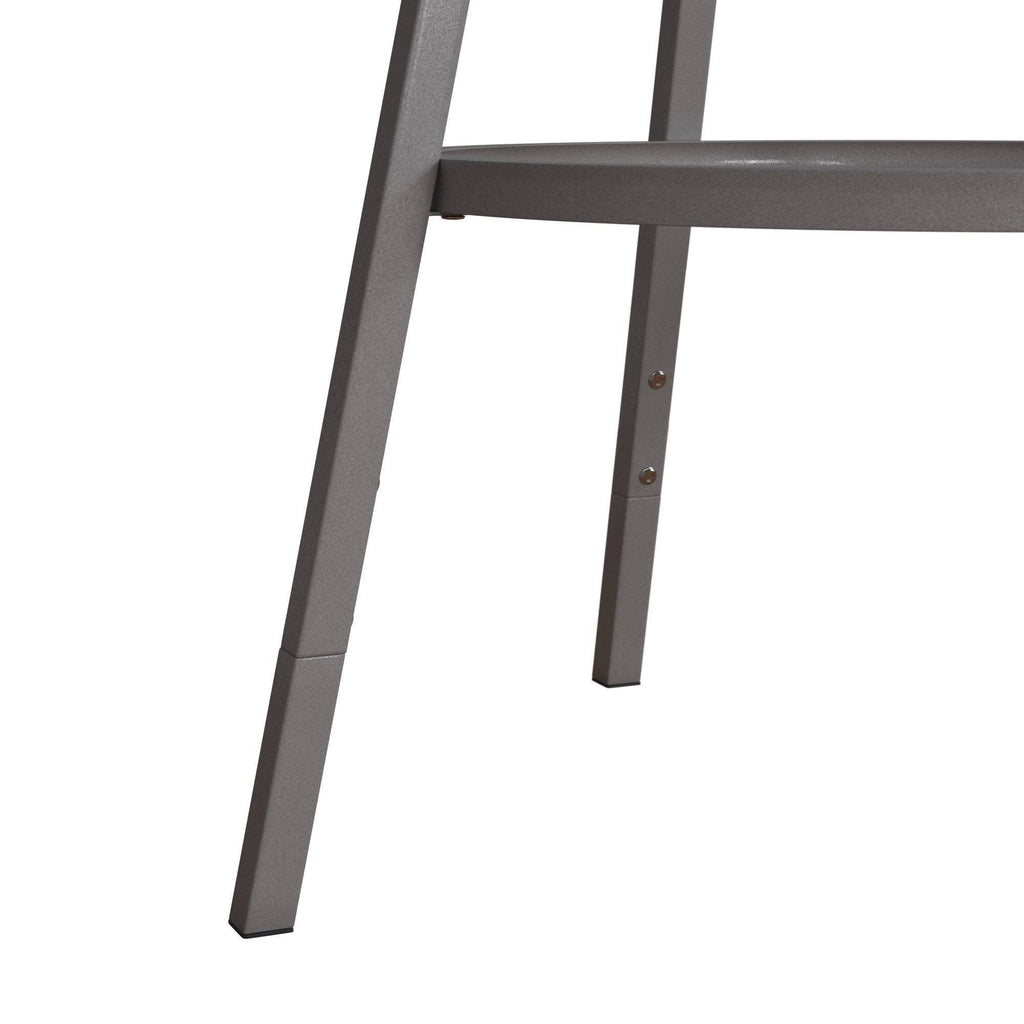 Silver Metal Swivel Adjustable Stool, Set of 2 N375