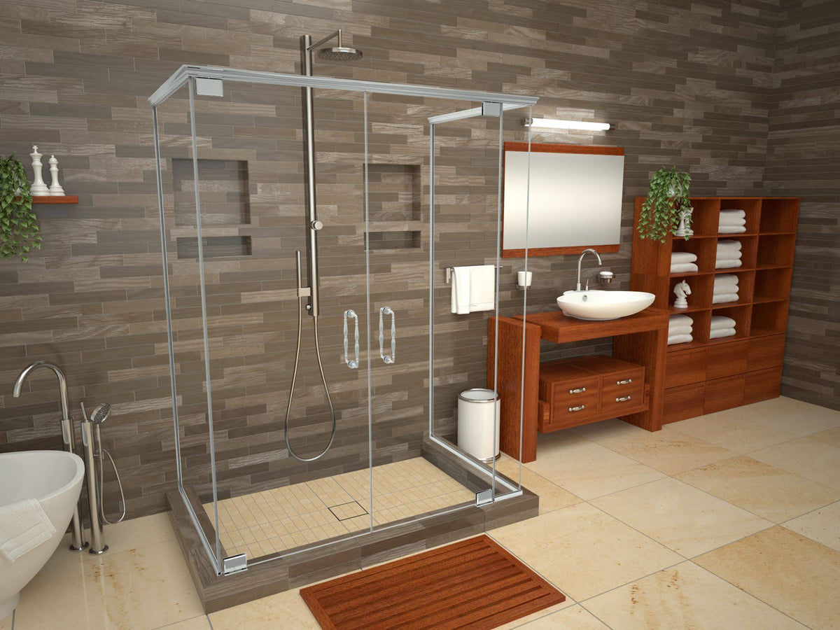 Triple Threshold Shower Base with Drain P642