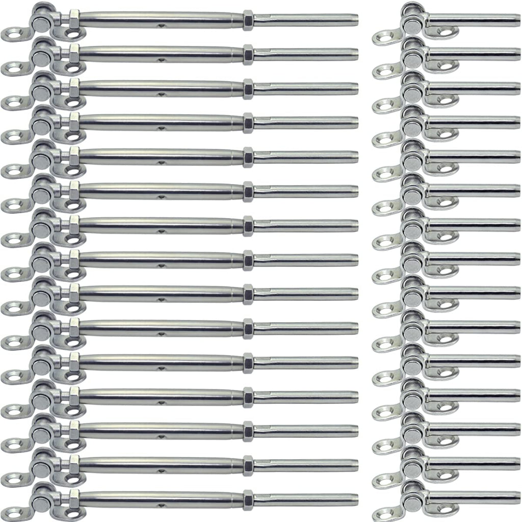20 Pairs Steel Cable Railing Kit for 3/16 Cable K5422