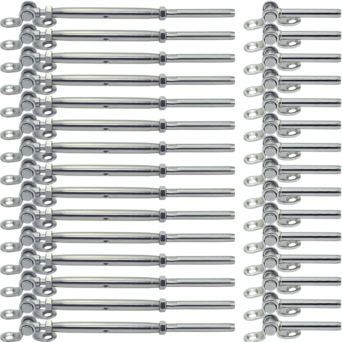 20 Pairs Steel Cable Railing Kit for 3/16 Cable K5422