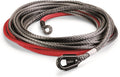 Synthetic Winch Cable Rope with Loop Ends: 3/8 Diameter x 80' Length, 8.25 Ton Capacity E81272