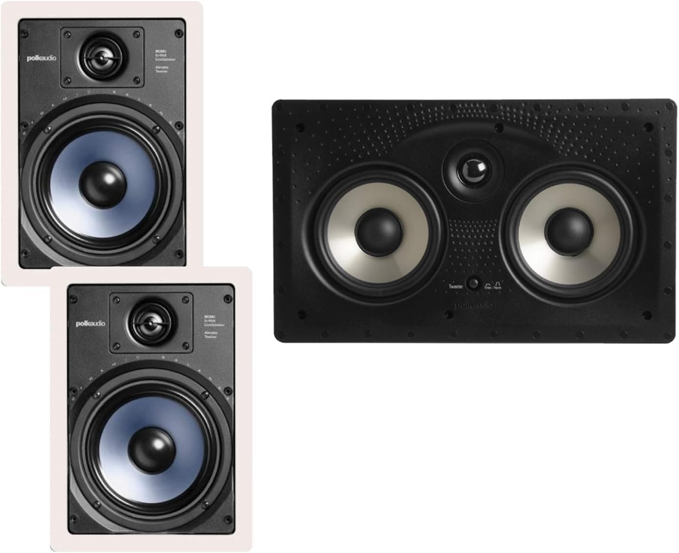 2-way 6.5-inch In-wall Speakers (Pair) with Center Channel In-wall Speaker Y7371