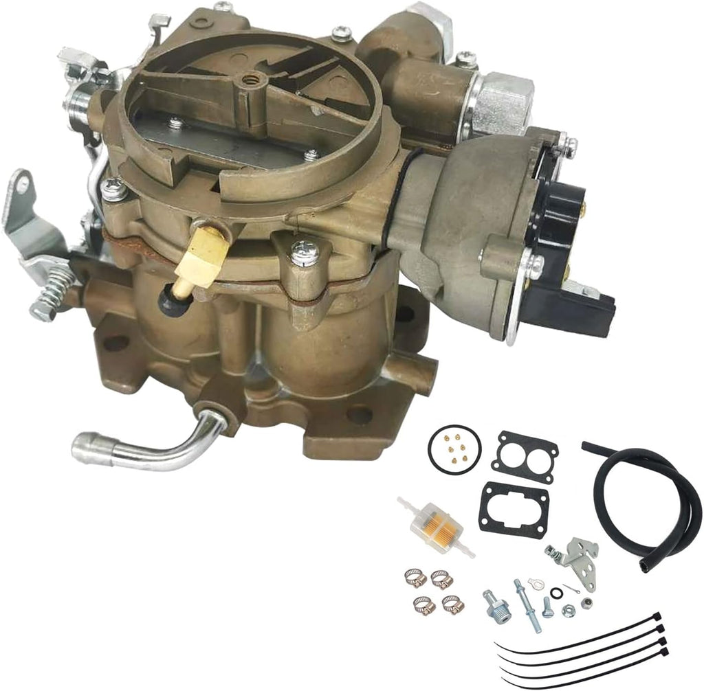 Marine Carburetor Replacement for Rochester 2 Barrel Mercarb V8 5.0L 305 5.7L 350 Mercruiser Engine with Electric Choke I293