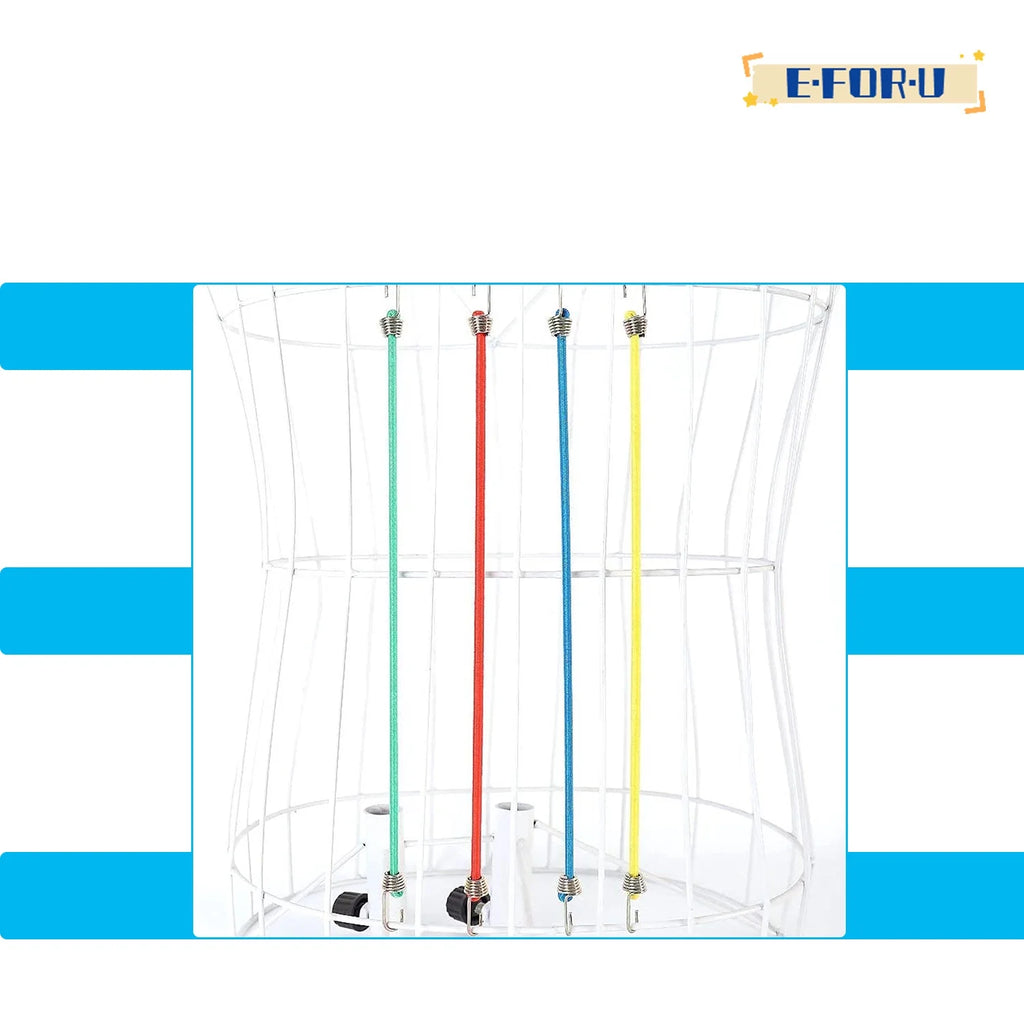 20 Pack Mini 10 Inch Rubber Stretchy Bungee Cords with Hooks P56022