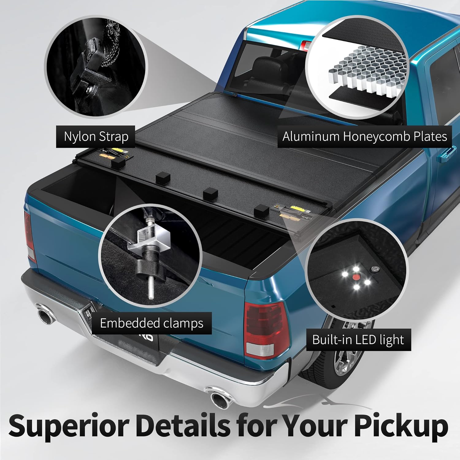 Hard Quad-fold Truck Bed Tonneau Cover O17335