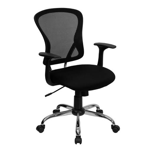 Black Mesh Office Chair with Chrome Base A438549