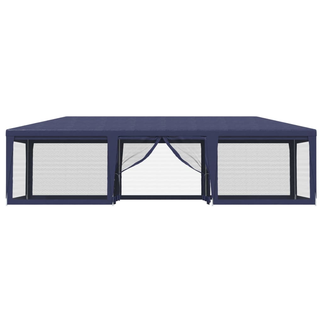 Blue 29.5'x13.1' HDPE Party Tent with 8 Mesh Sidewalls C327