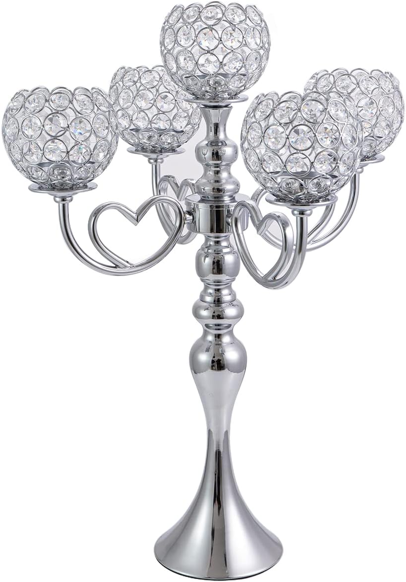 Gold Crystal Candle Holders D73291
