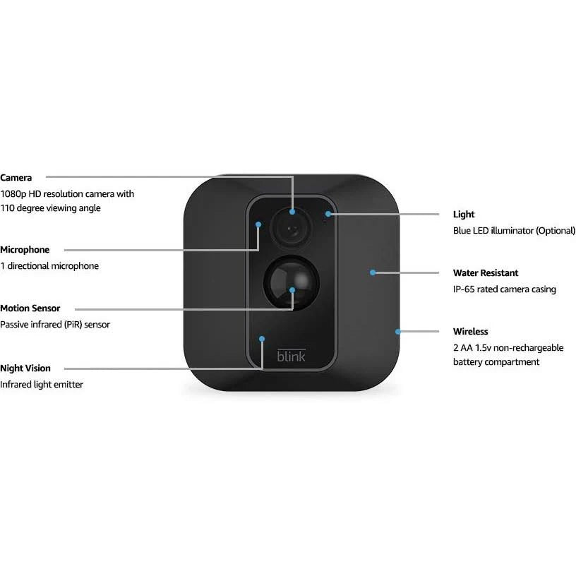 Black Wireless Security Camera D566